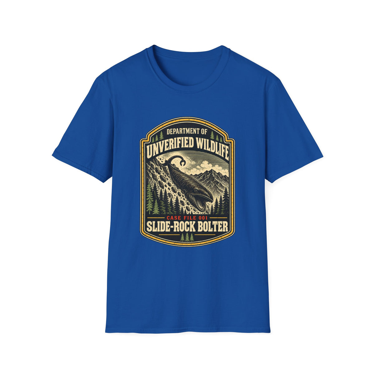 Slide-Rock Bolter T-Shirt — Department of Unverified Wildlife Retro Tee