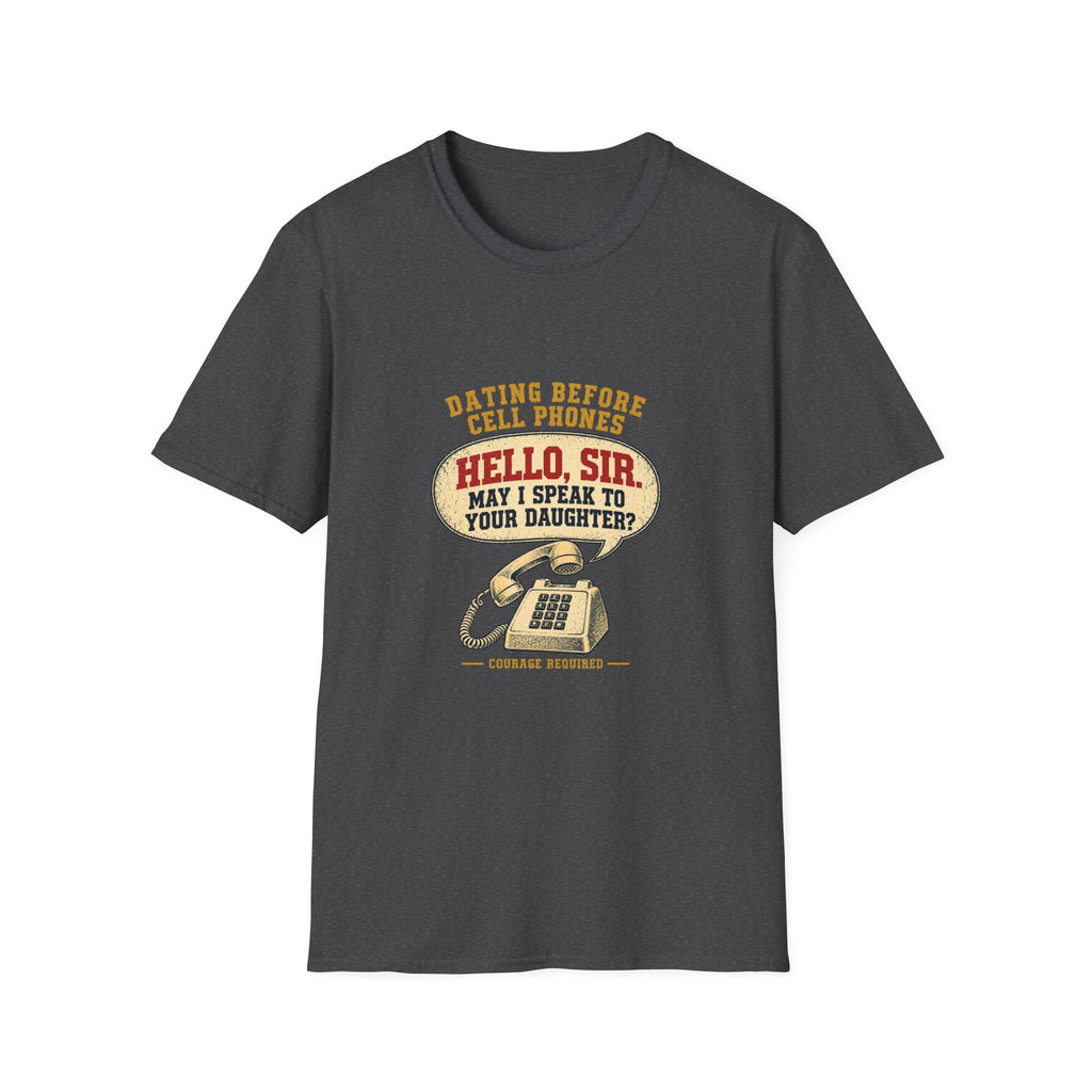 Hello Sir May I Speak To Your Daughter retro telephone T-Shirt | Dating Before Cell Phones