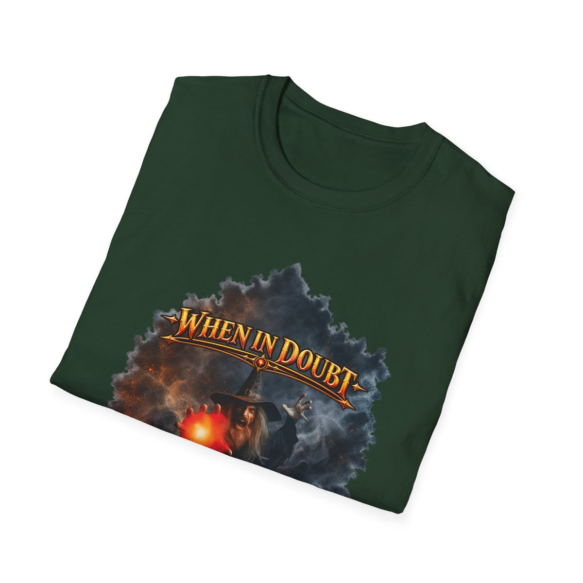 Fireball Mage T-Shirt — "When in Doubt, The Answer Is Fireball" Fantasy RPG Tee