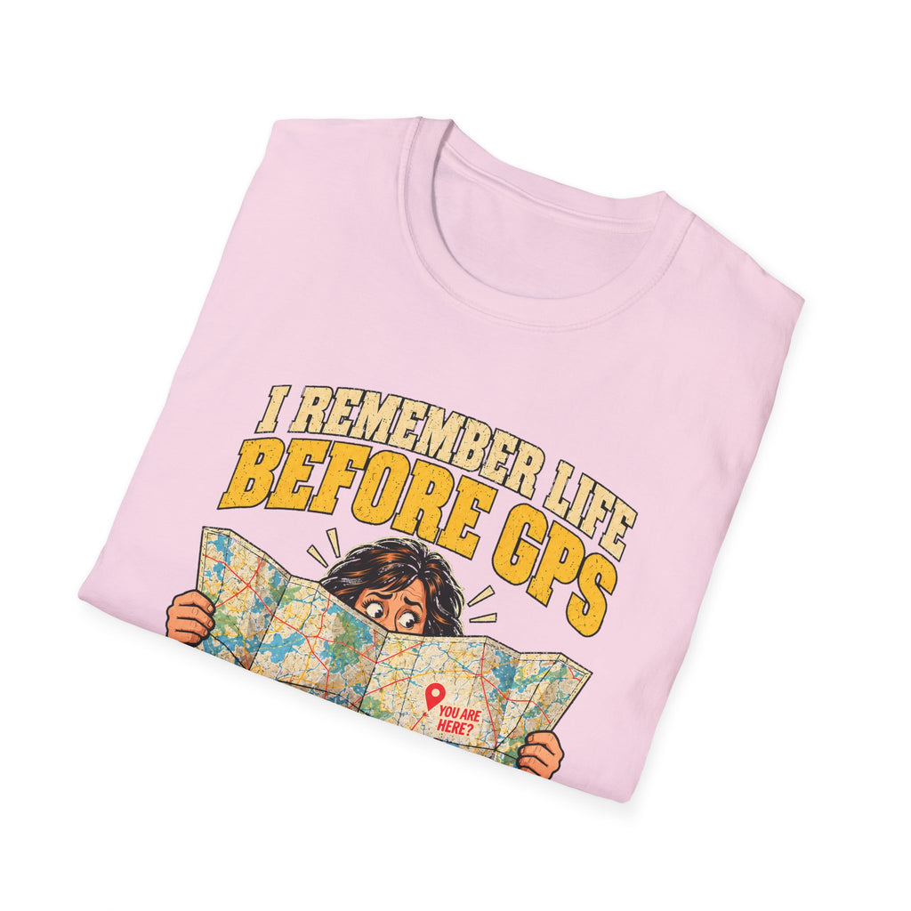 I Remember Life Before GPS T-Shirt | Vintage Map Illustration, Funny Travel Quote