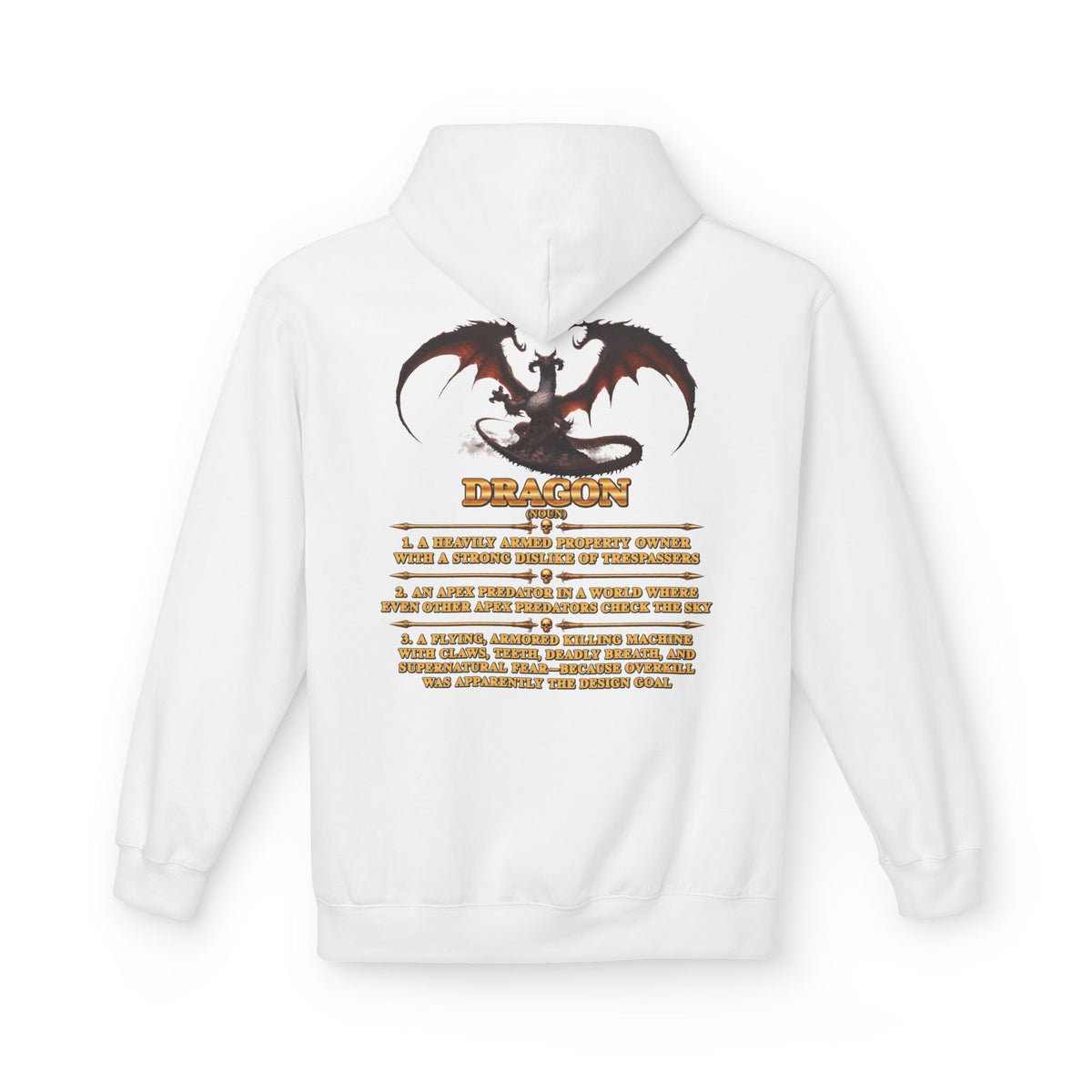 Dragon Graphic Hoodie — "Lethal Defined" Fantasy Dragon Pullover