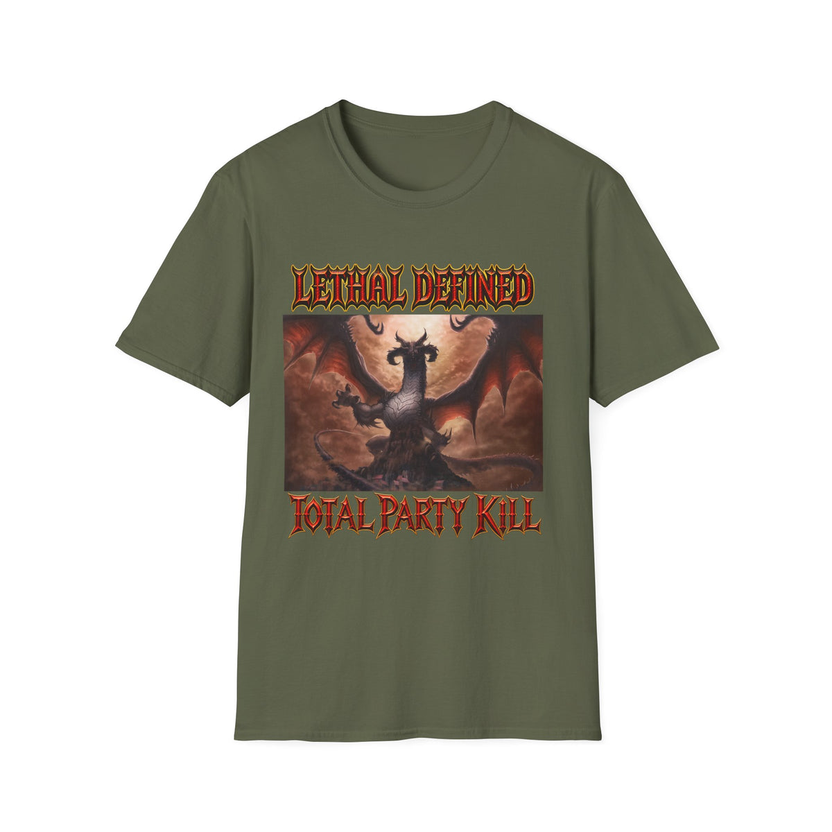 T-Shirt — Lethal Defined 'Total Party Kill' Dragon RPG Gaming Tee