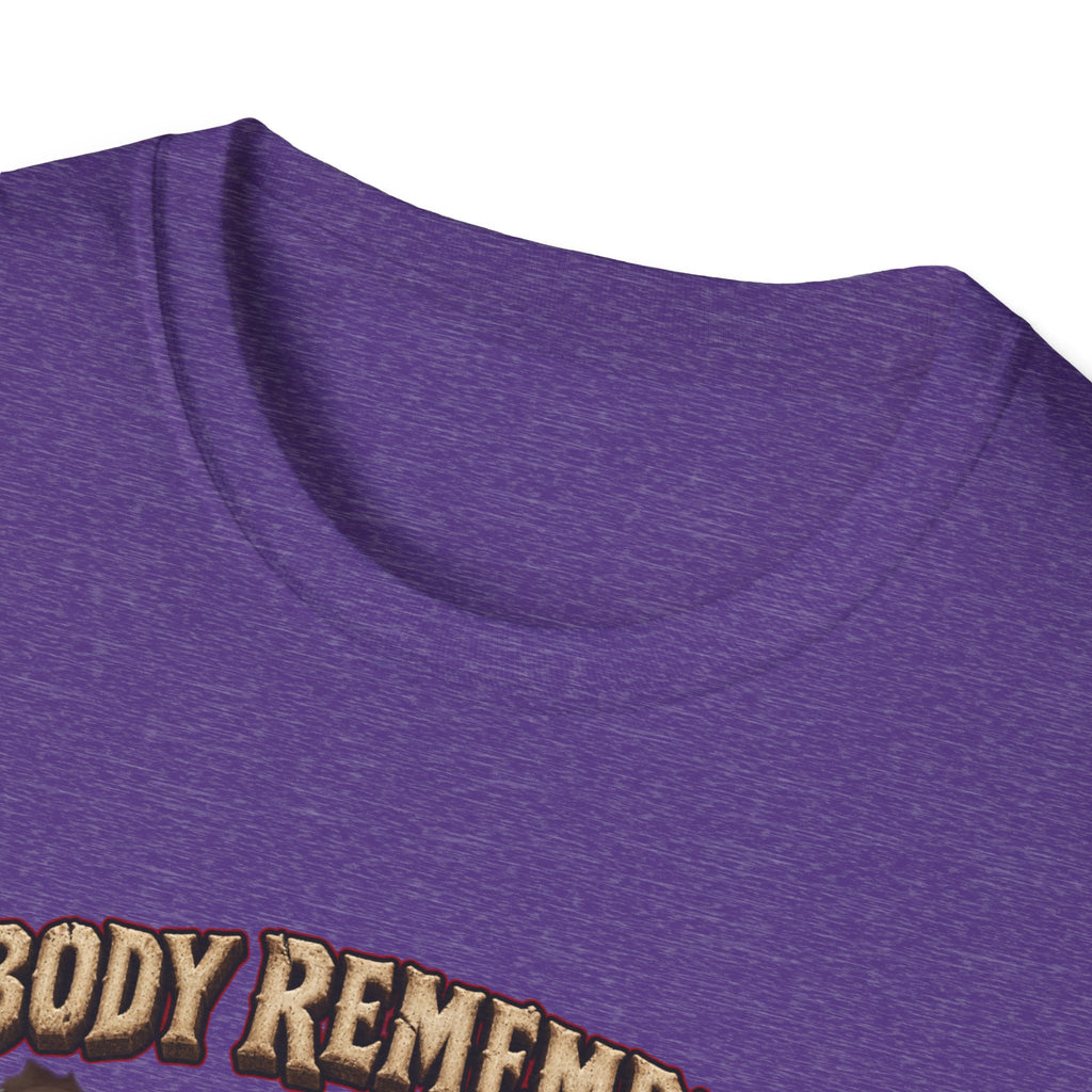 Nobody Remembers Ogre Illustration T-Shirt | Fantasy Warrior, Humorous Text