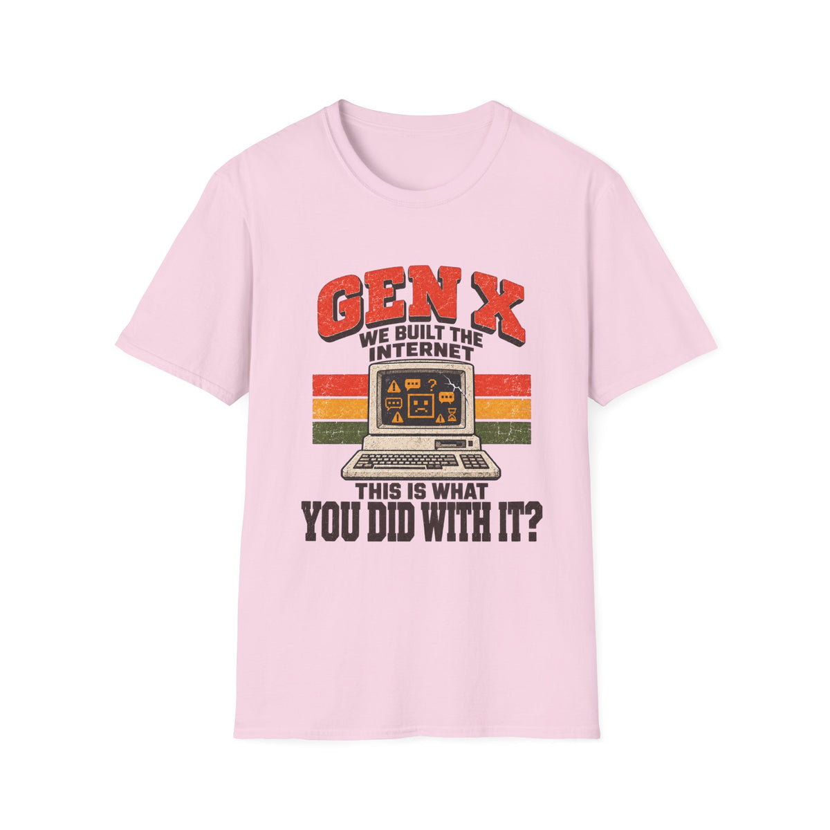 Gen X We Built the Internet vintage computer T-Shirt | Retro 80s 90s graphic