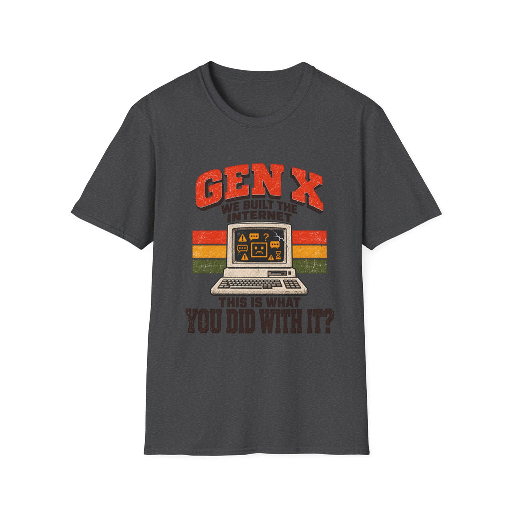 Gen X We Built the Internet vintage computer T-Shirt | Retro 80s 90s graphic
