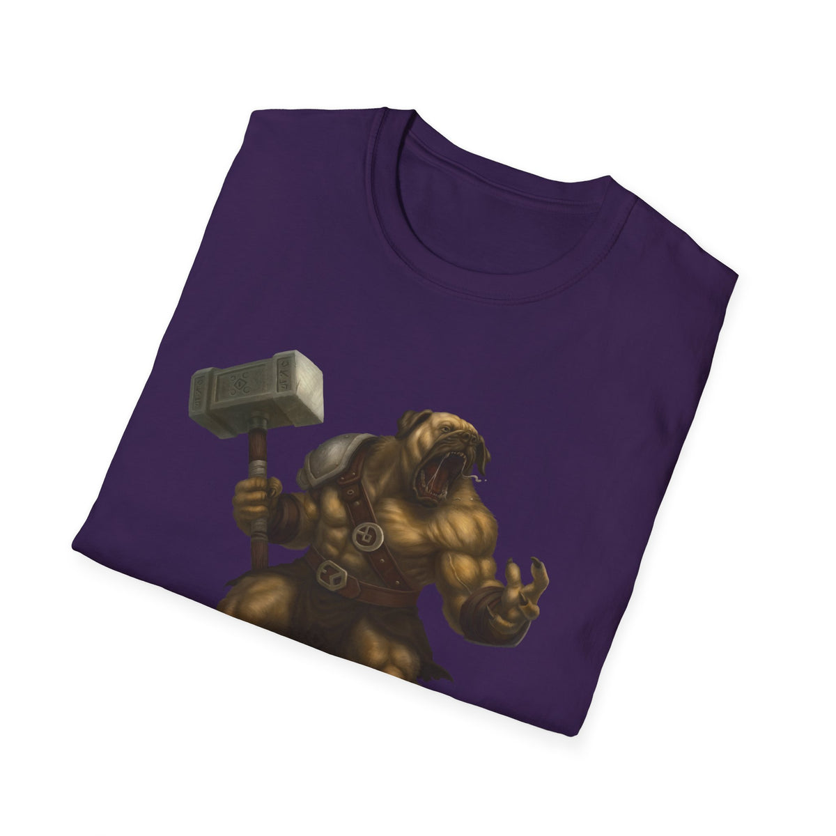 Mastiff Warrior T-Shirt — Hammer-Wielding Mastiff Graphic Tee