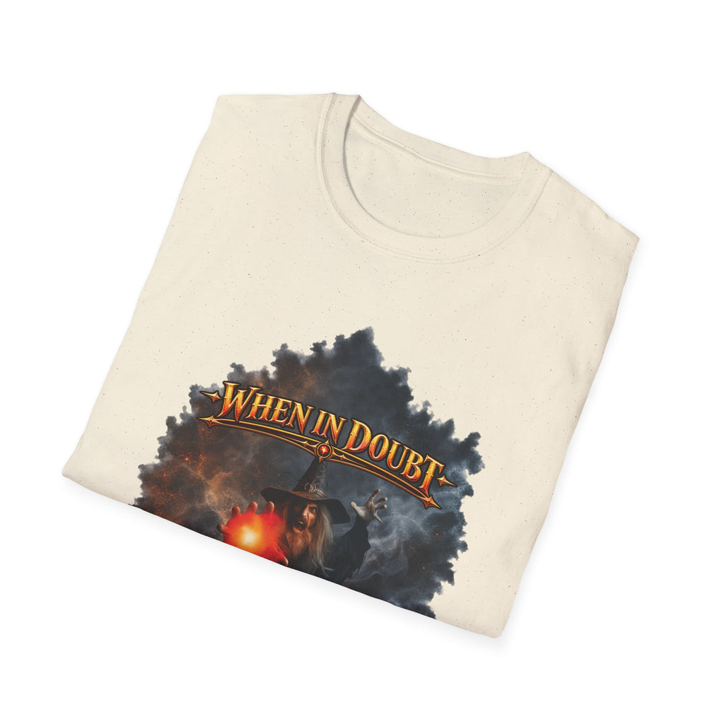Fireball Mage T-Shirt — "When in Doubt, The Answer Is Fireball" Fantasy RPG Tee