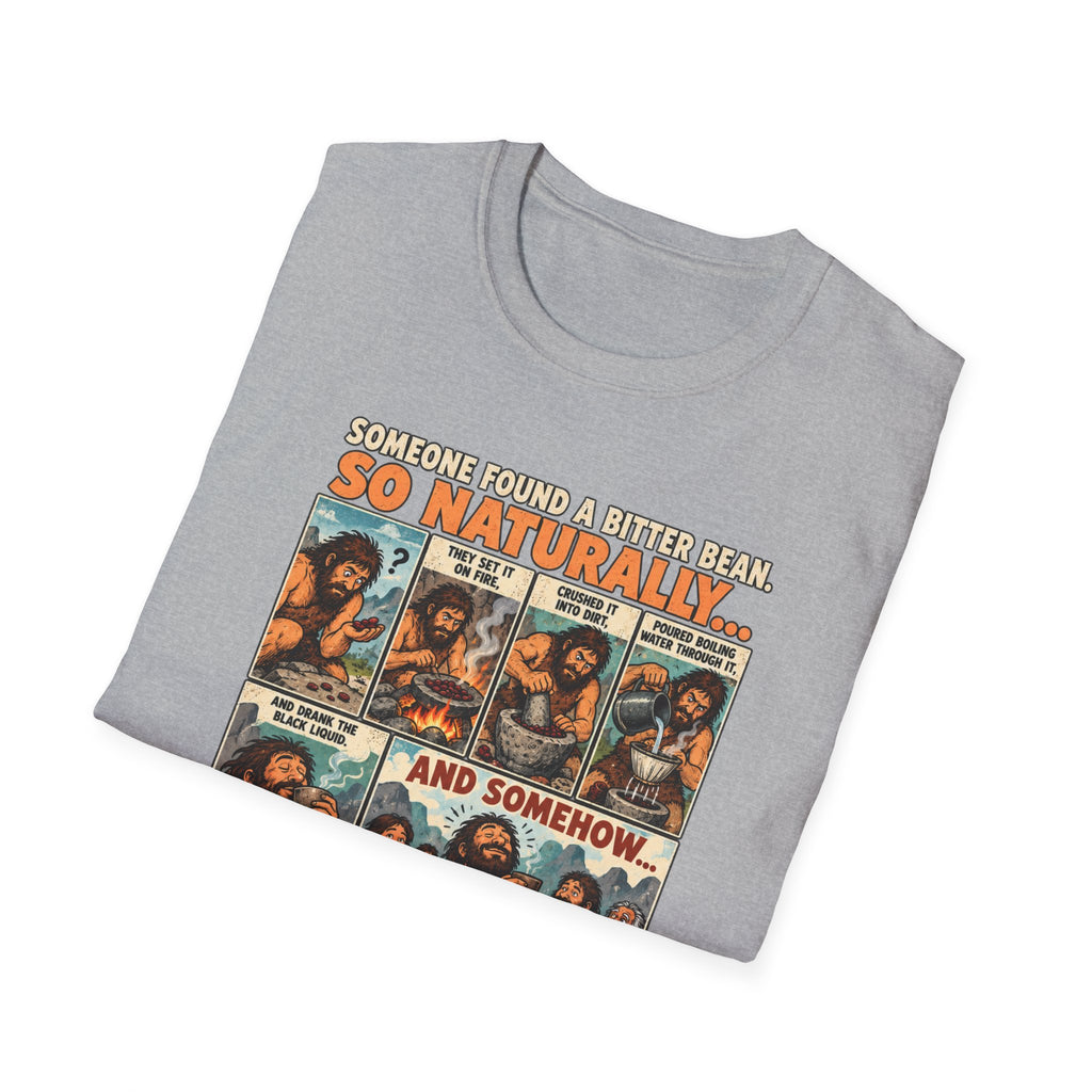 Coffee Comic Panel T-Shirt | Retro Coffee Comic Strip