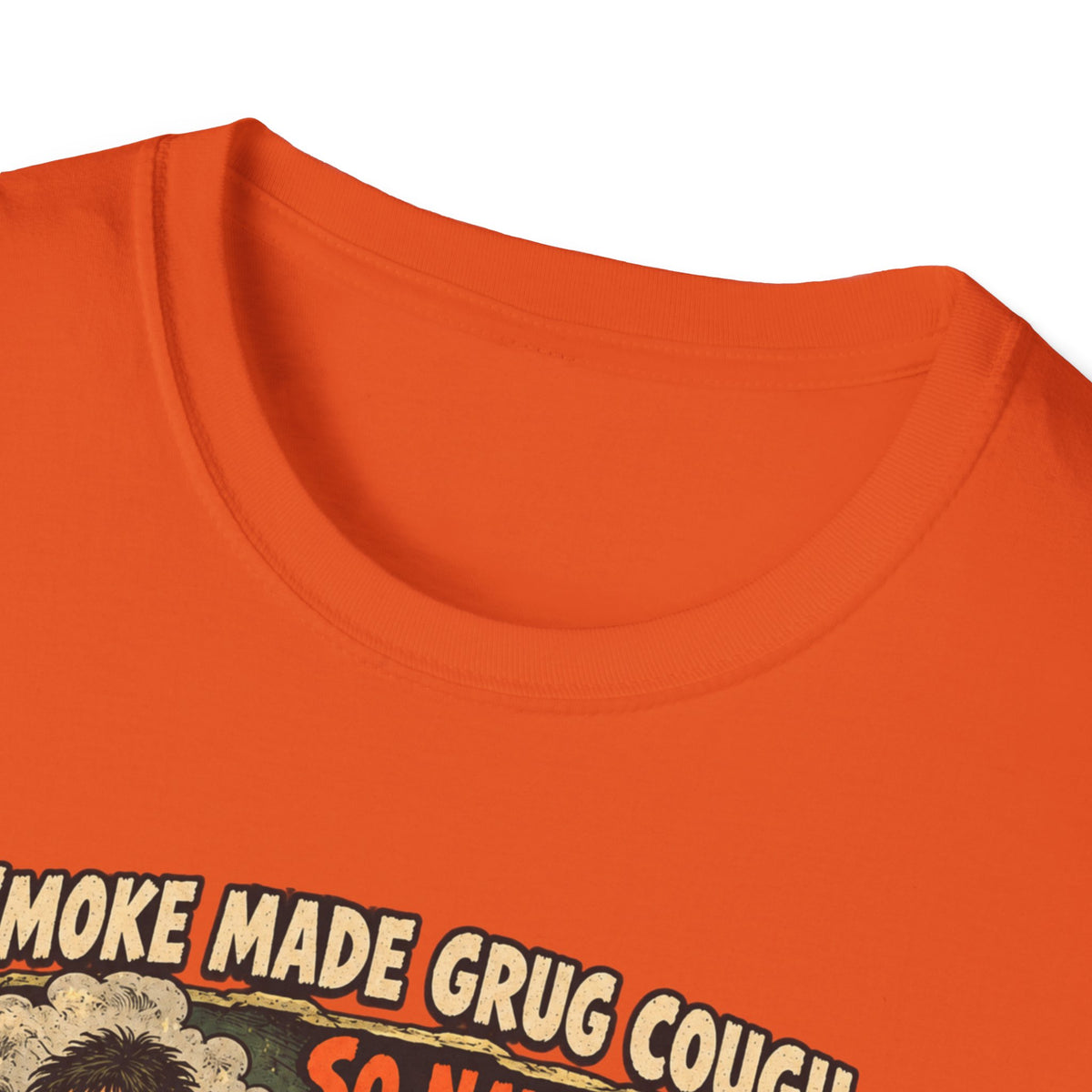 Grug Smoking Caveman Comic Tee T-Shirt | Vintage Caveman Illustration, Humorous Primitive Design