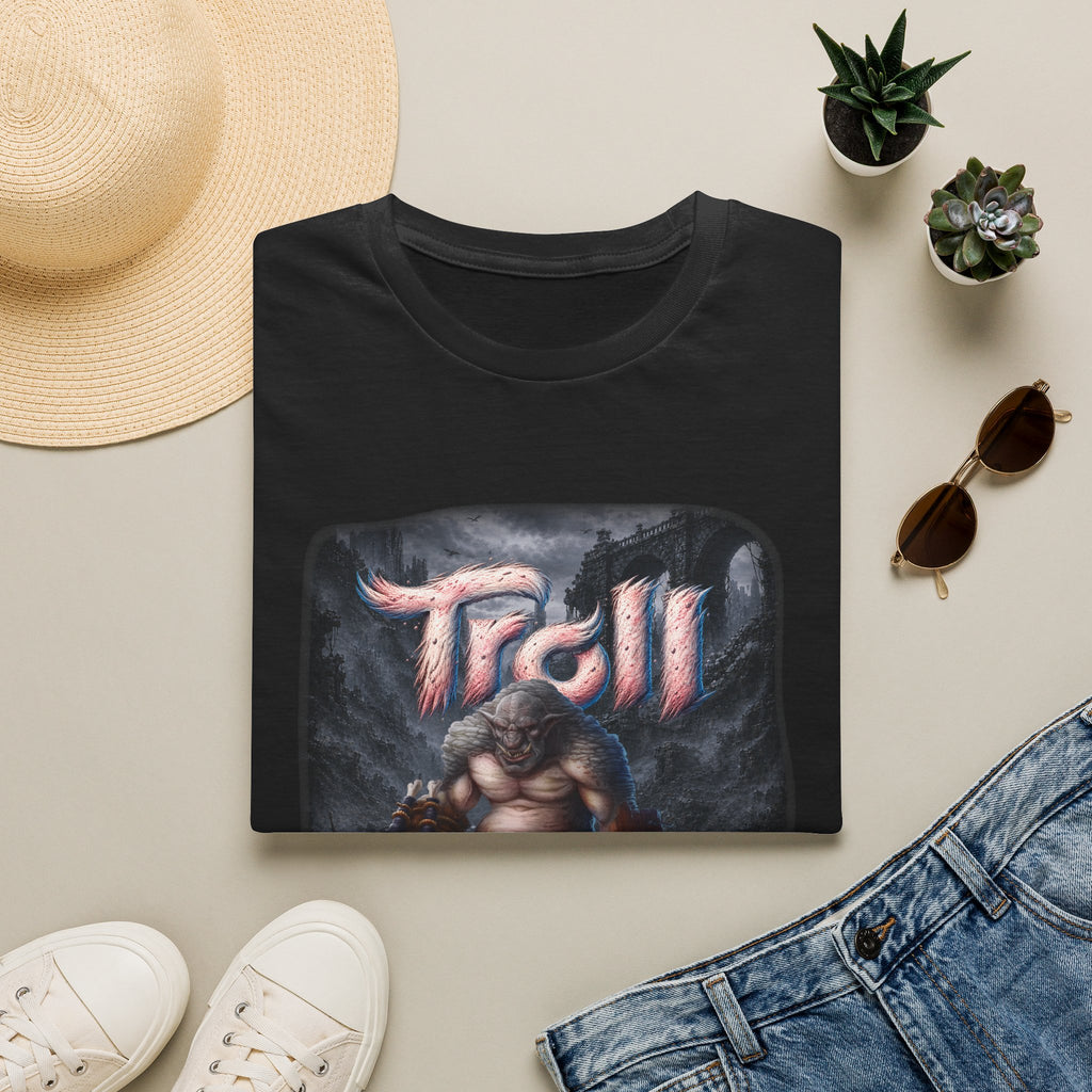 T-Shirt — 'Troll' Fantasy Creature Graphic Tee (Front & Back Definition)