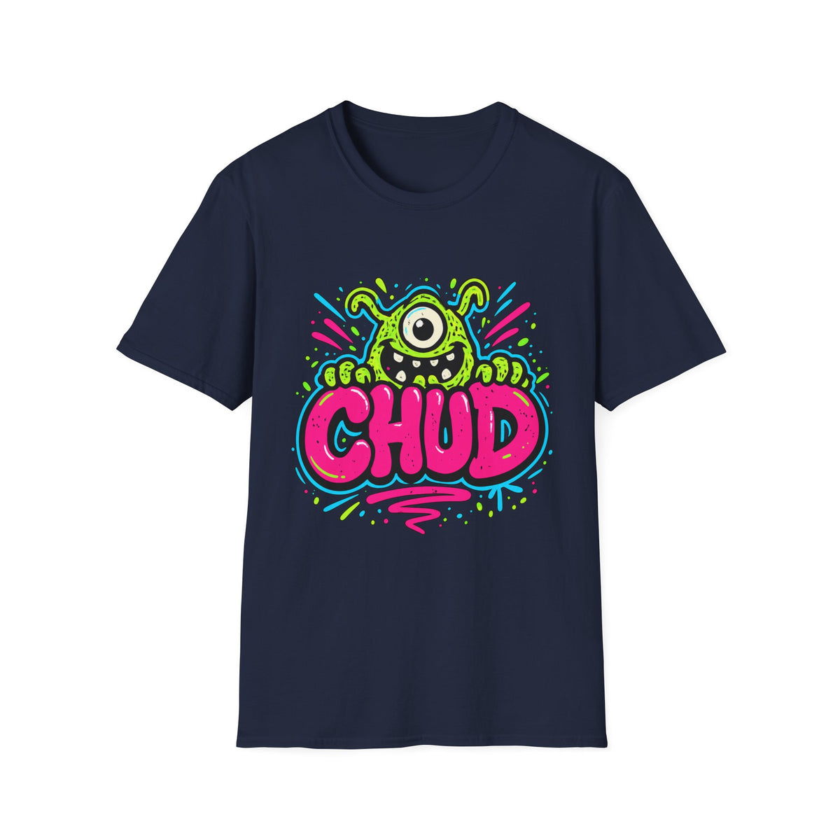 Chud Monster Graphic T-Shirt | Cute One-Eyed Alien Illustration