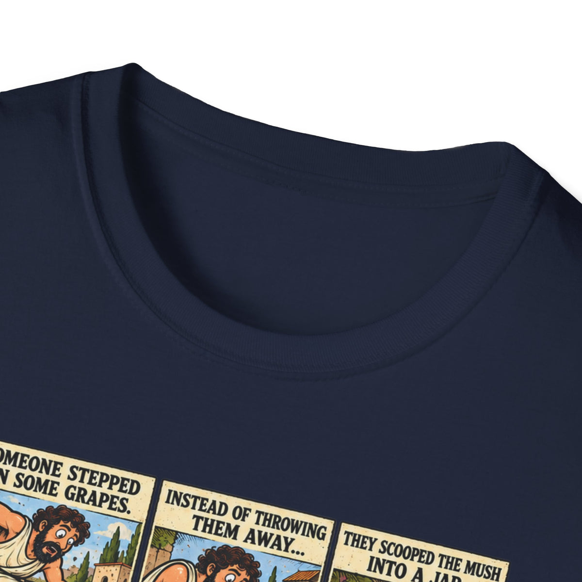 Wine Comic Panel T-Shirt | Vintage Wine Humor, Comic Strip Design