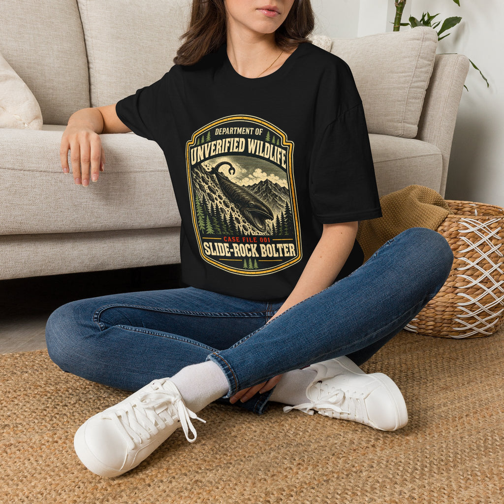 Slide-Rock Bolter T-Shirt — Department of Unverified Wildlife Retro Tee