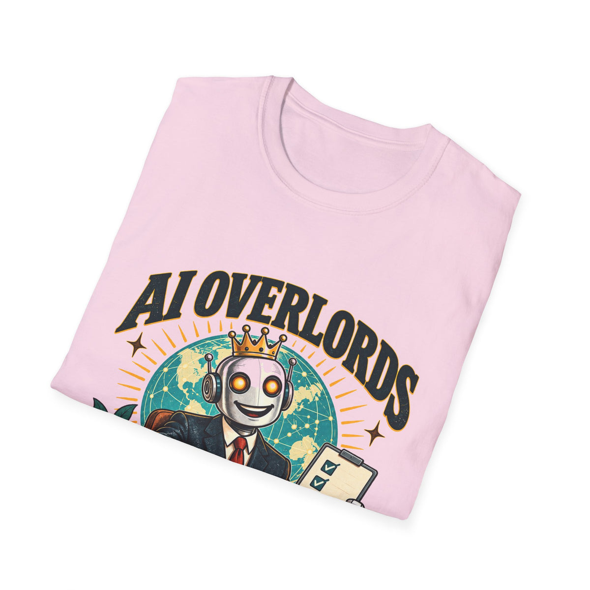 AI Overlords Start Free Trial T-Shirt | Robot Business Illustration