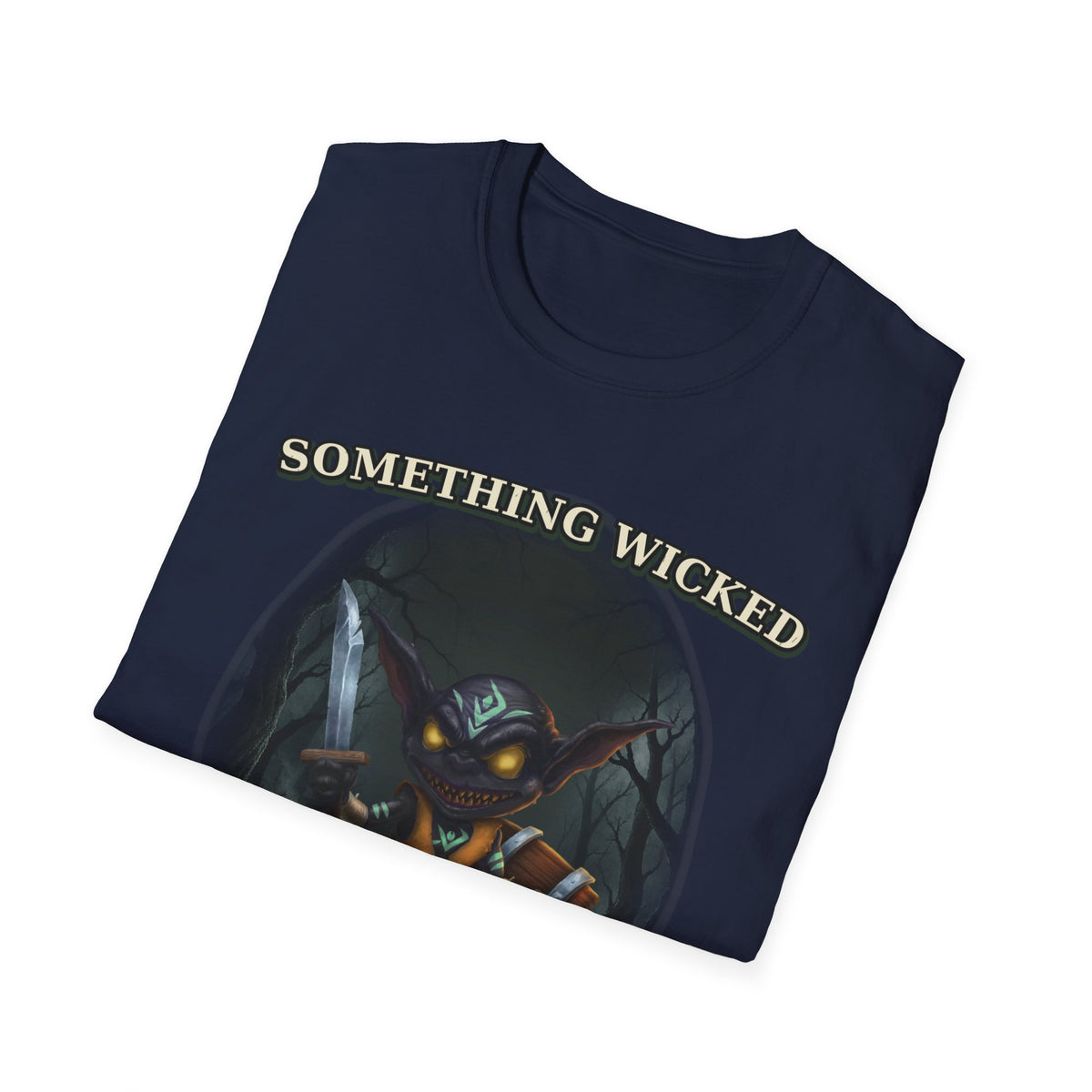 Something Wicked Comes With a Grin T-Shirt | Halloween Creepy Smiling Creature
