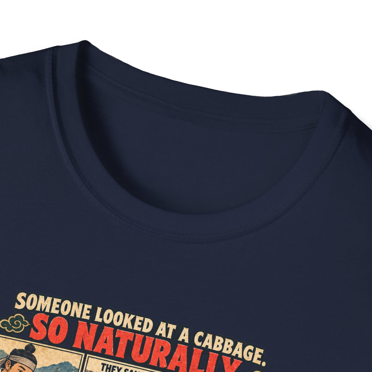 Kimchi Comic Panel T-Shirt | Retro Food Illustration, Korean Cuisine