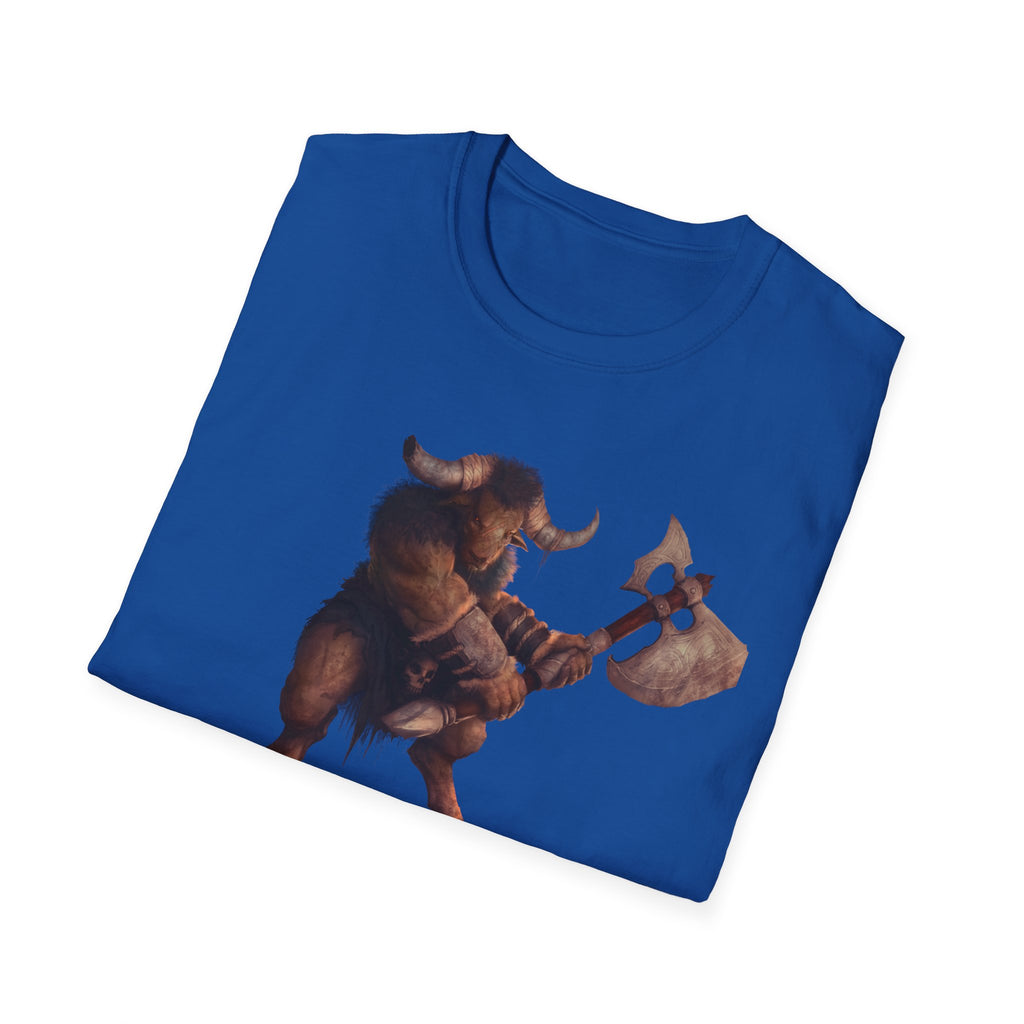 Minotaur Battle T-Shirt — Fantasy Warrior Axe Graphic Tee