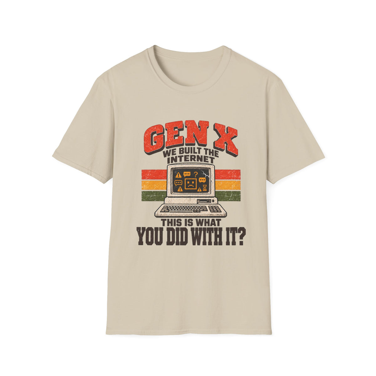 Gen X We Built the Internet vintage computer T-Shirt | Retro 80s 90s graphic