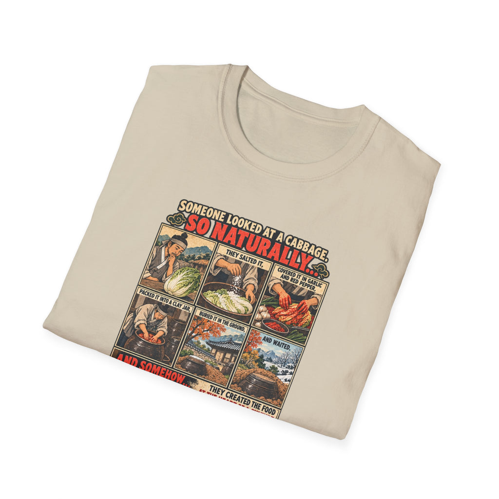 Kimchi Comic Panel T-Shirt | Retro Food Illustration, Korean Cuisine