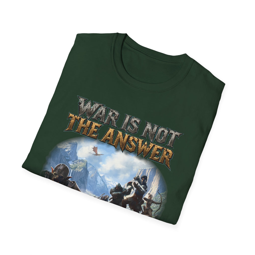 War Is Not The Answer Tee — "Depends On The Question" Graphic T-Shirt