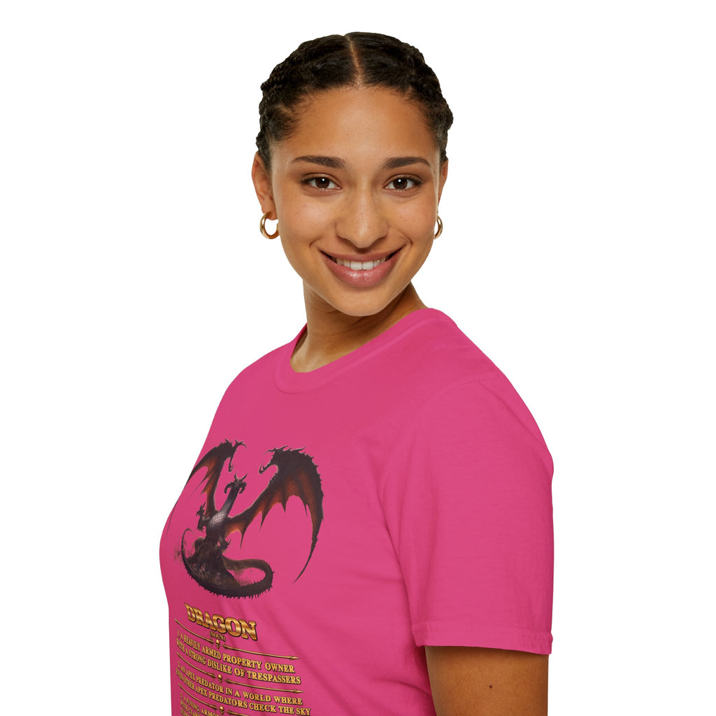 Dragon Definition T-Shirt — Fantasy Creature Illustration & Funny Dragon Traits Tee