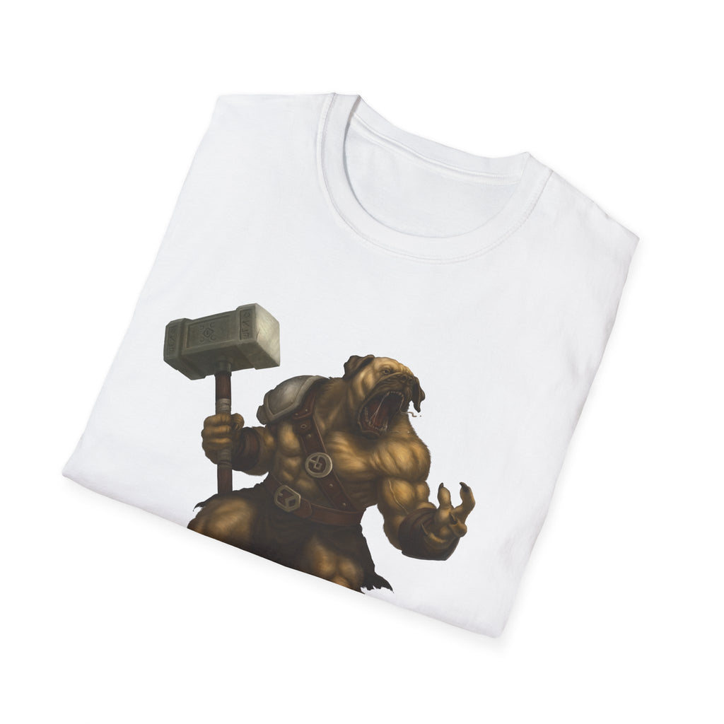 Mastiff Warrior T-Shirt — Hammer-Wielding Mastiff Graphic Tee