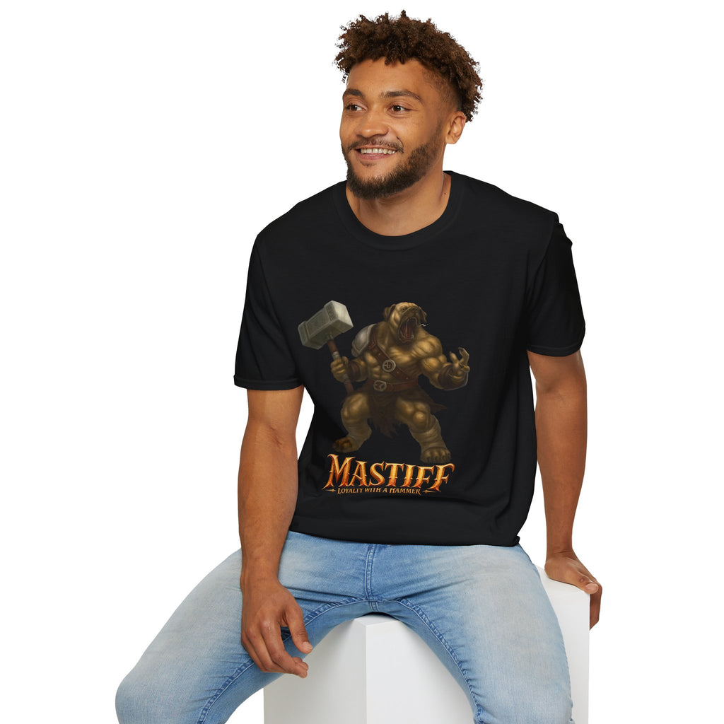 Mastiff Warrior T-Shirt — Hammer-Wielding Mastiff Graphic Tee