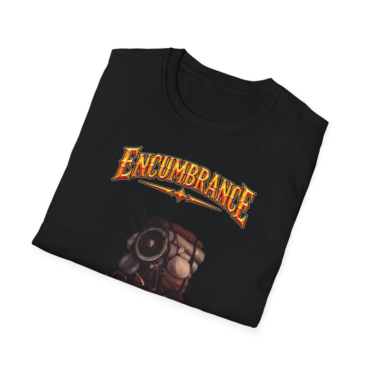 Encumbrance T-Shirt — RPG-Inspired "Encumbrance (noun) — Punishment for successful shopping" Graphic Tee