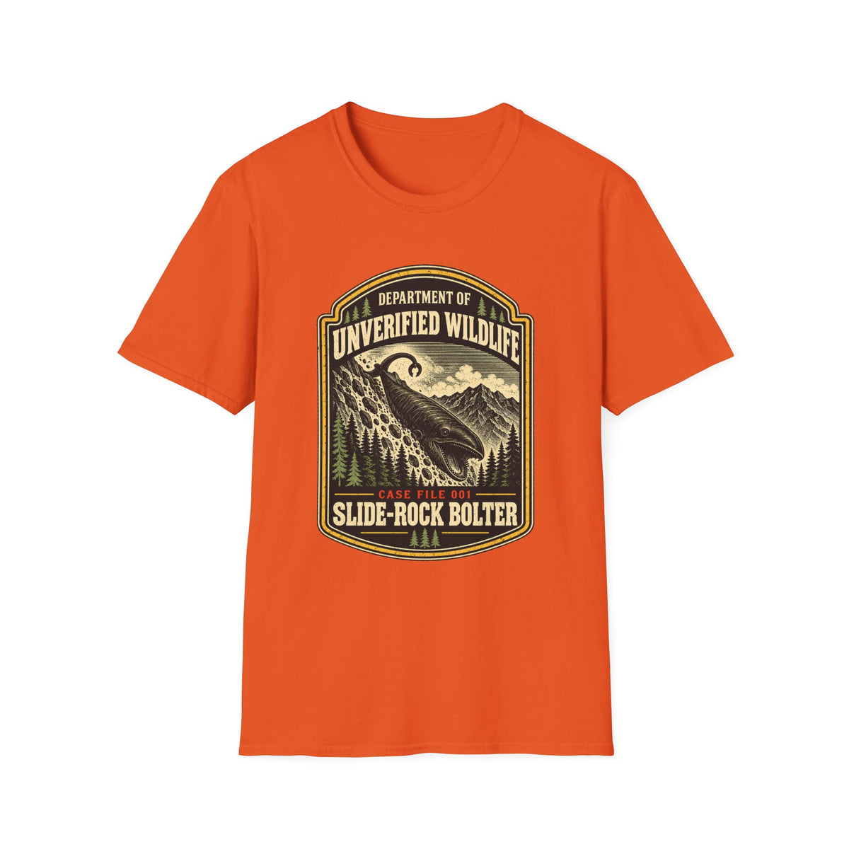 Slide-Rock Bolter T-Shirt — Department of Unverified Wildlife Retro Tee