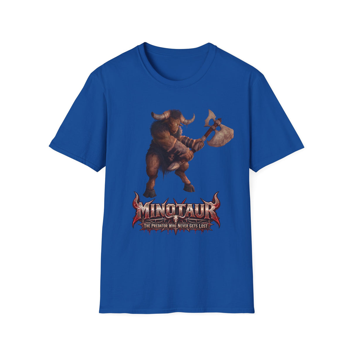 Minotaur Battle T-Shirt — Fantasy Warrior Axe Graphic Tee