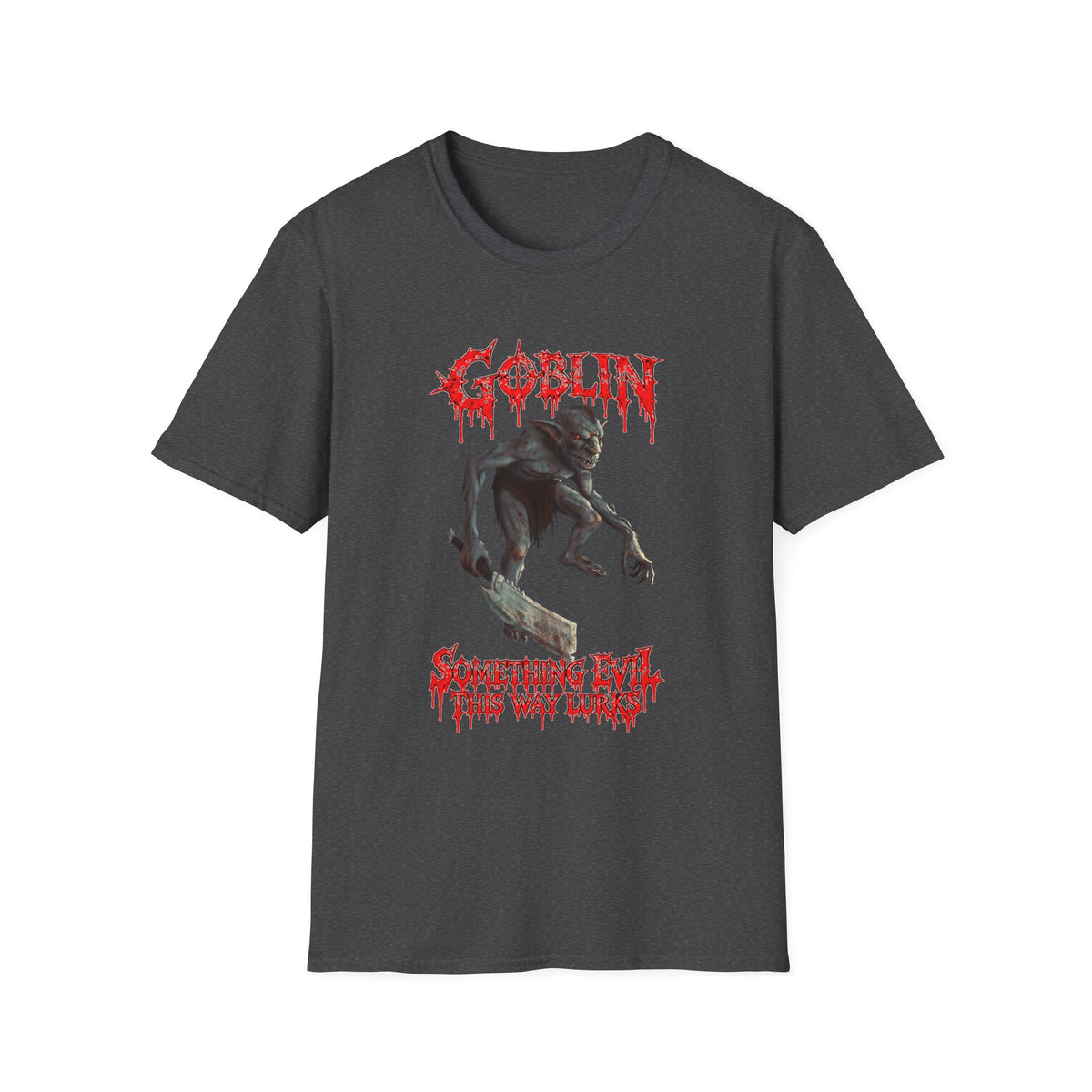 Goblin Horror T-Shirt — 'Something Evil This Way Lurks' Graphic Tee