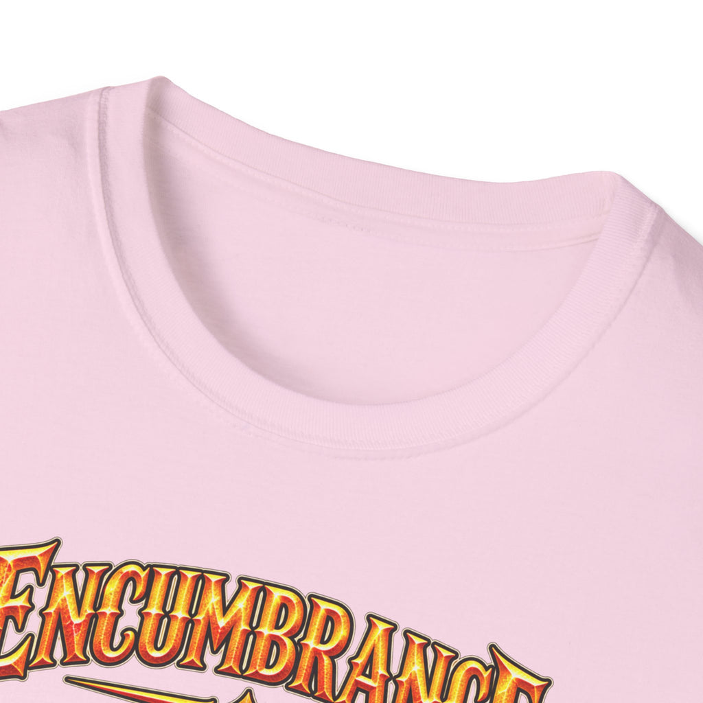 Encumbrance T-Shirt — RPG-Inspired "Encumbrance (noun) — Punishment for successful shopping" Graphic Tee