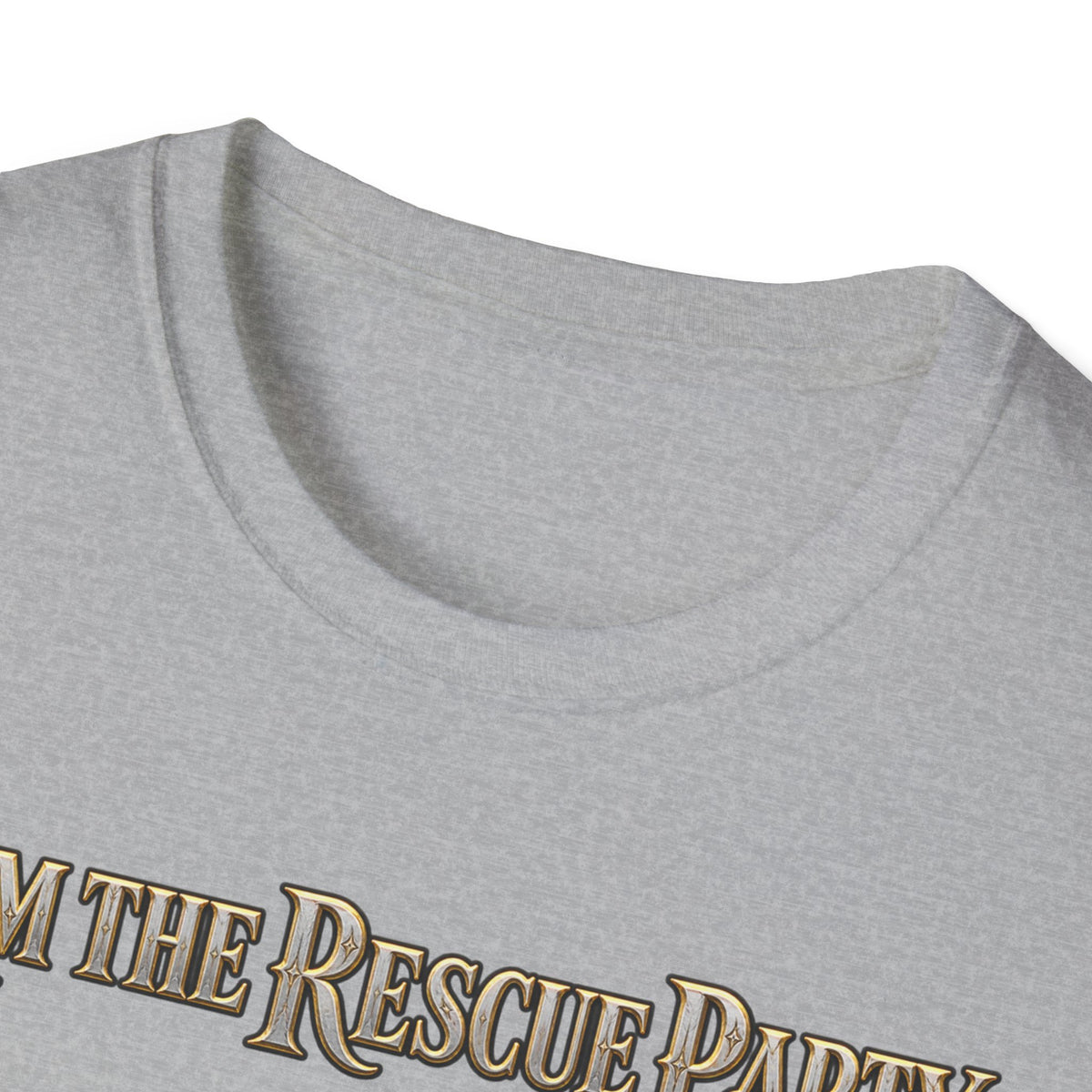 I Am the Rescue Party T-Shirt | Female Warrior Knight Illustration