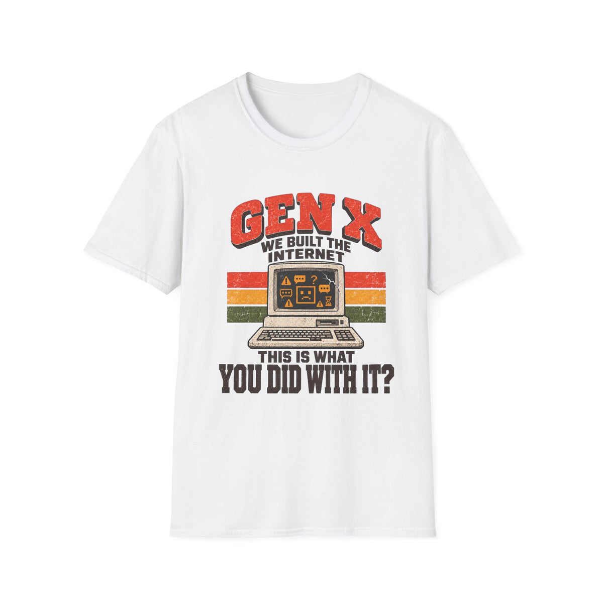 Gen X We Built the Internet vintage computer T-Shirt | Retro 80s 90s graphic