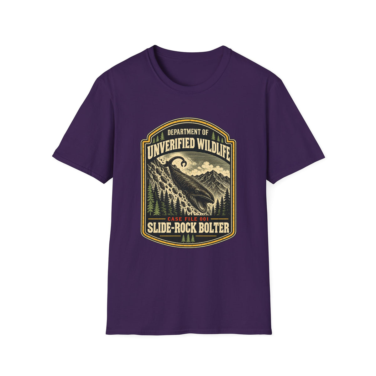 Slide-Rock Bolter T-Shirt — Department of Unverified Wildlife Retro Tee