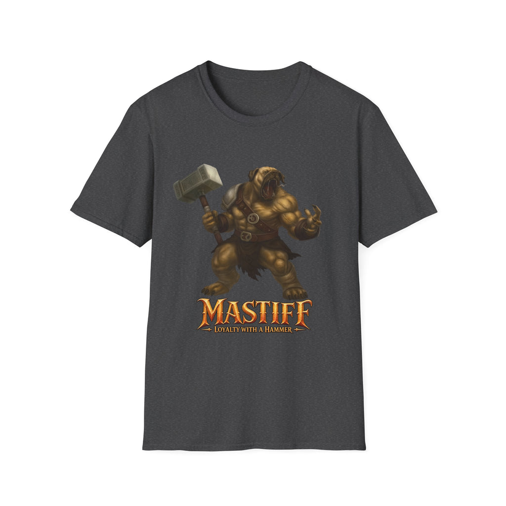 Mastiff Warrior T-Shirt — Hammer-Wielding Mastiff Graphic Tee