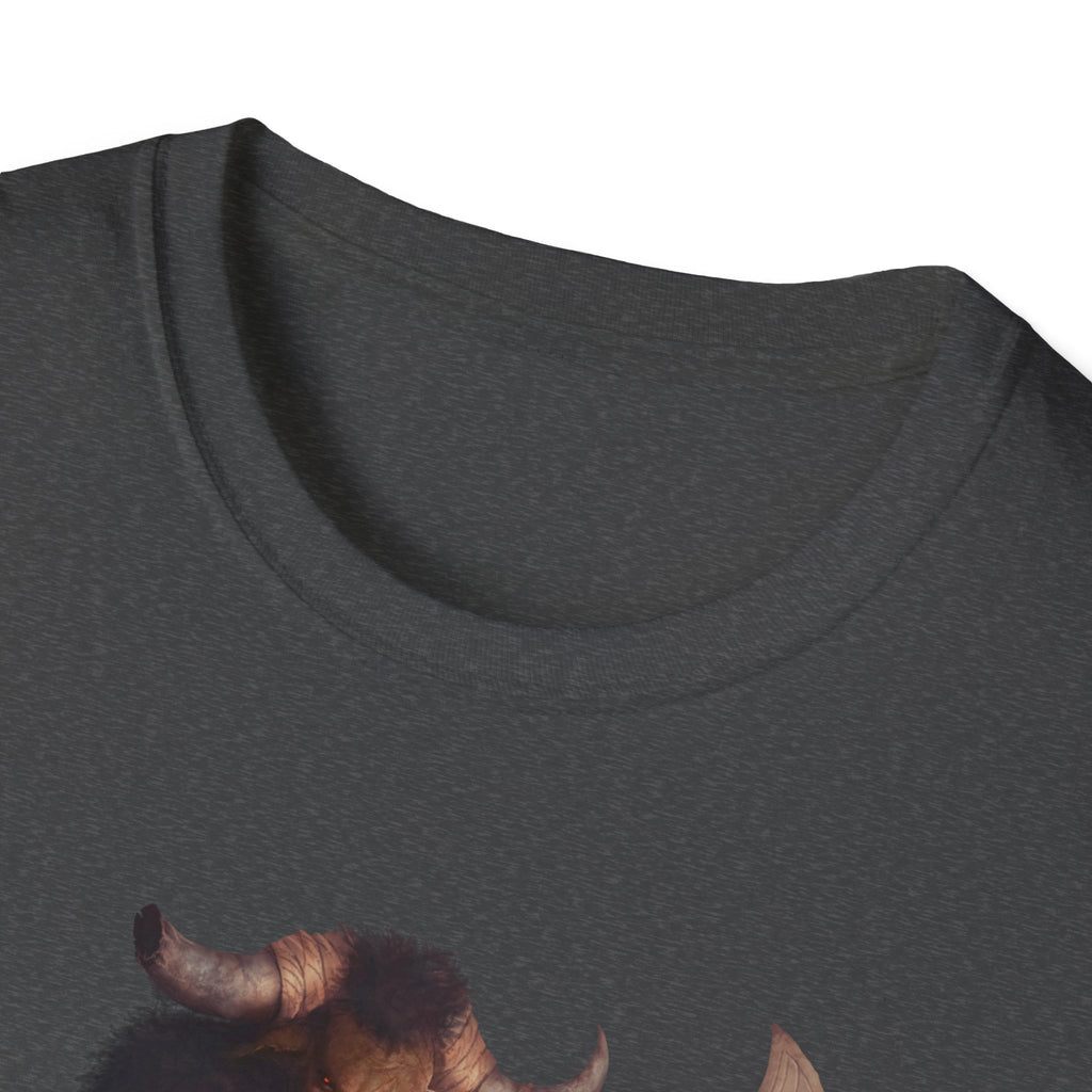 Minotaur Battle T-Shirt — Fantasy Warrior Axe Graphic Tee
