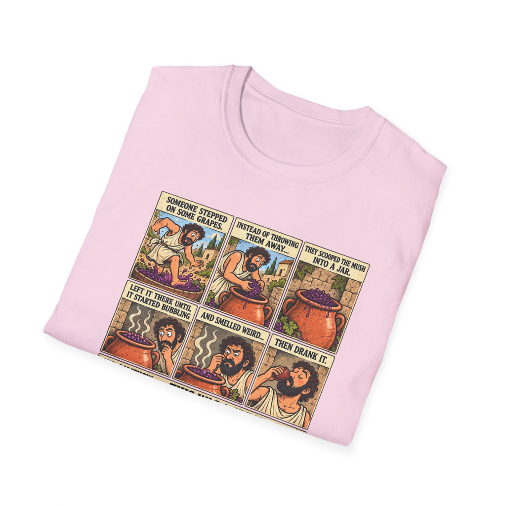 Wine Comic Panel T-Shirt | Vintage Wine Humor, Comic Strip Design