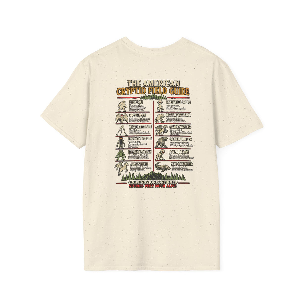 Cryptid Field Guide T-Shirt — The American Cryptid Field Guide Graphic Tee
