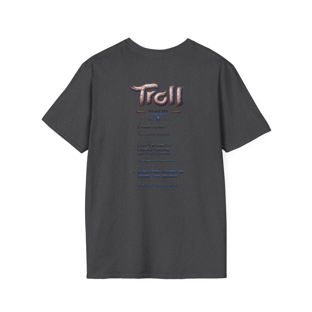 T-Shirt — 'Troll' Fantasy Creature Graphic Tee (Front & Back Definition)