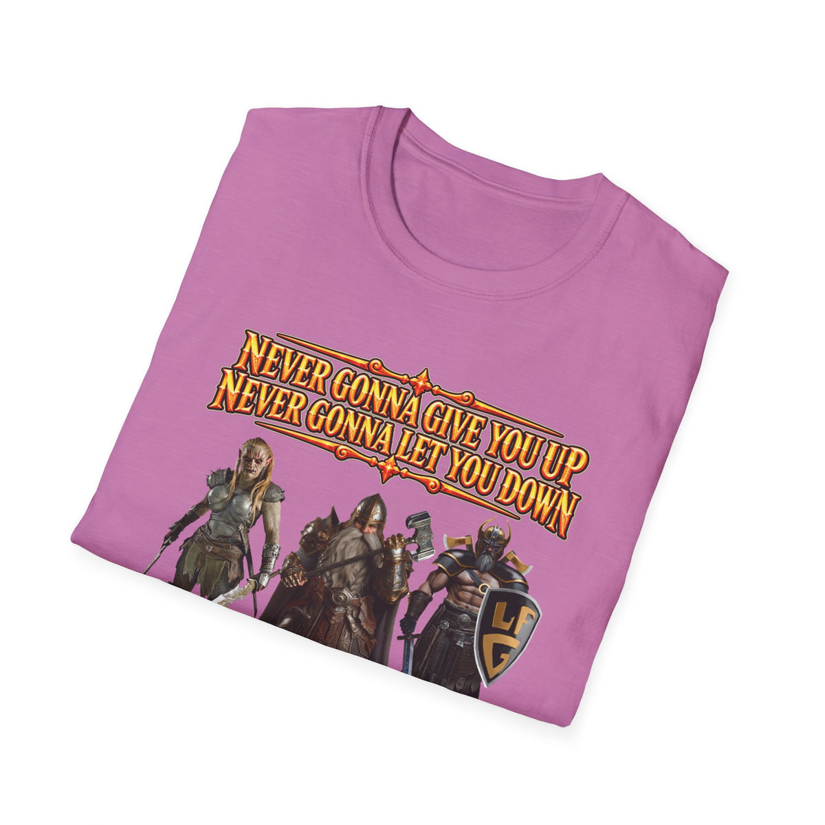 Rickroll RPG Party T-Shirt — "Never Gonna Give You Up" Fantasy Adventurers Tee