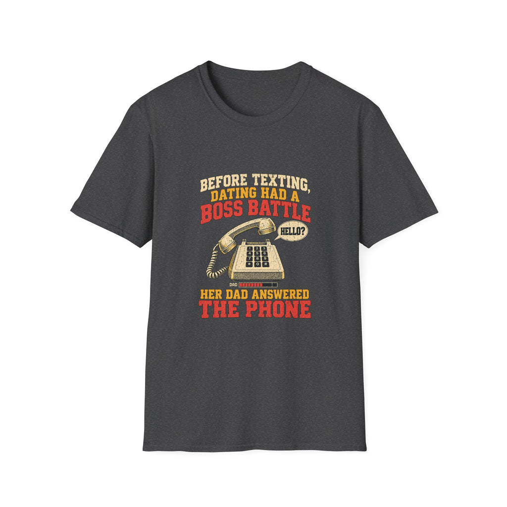 Retro Telephone Boss Battle T-Shirt | Funny Gamer Phone Design