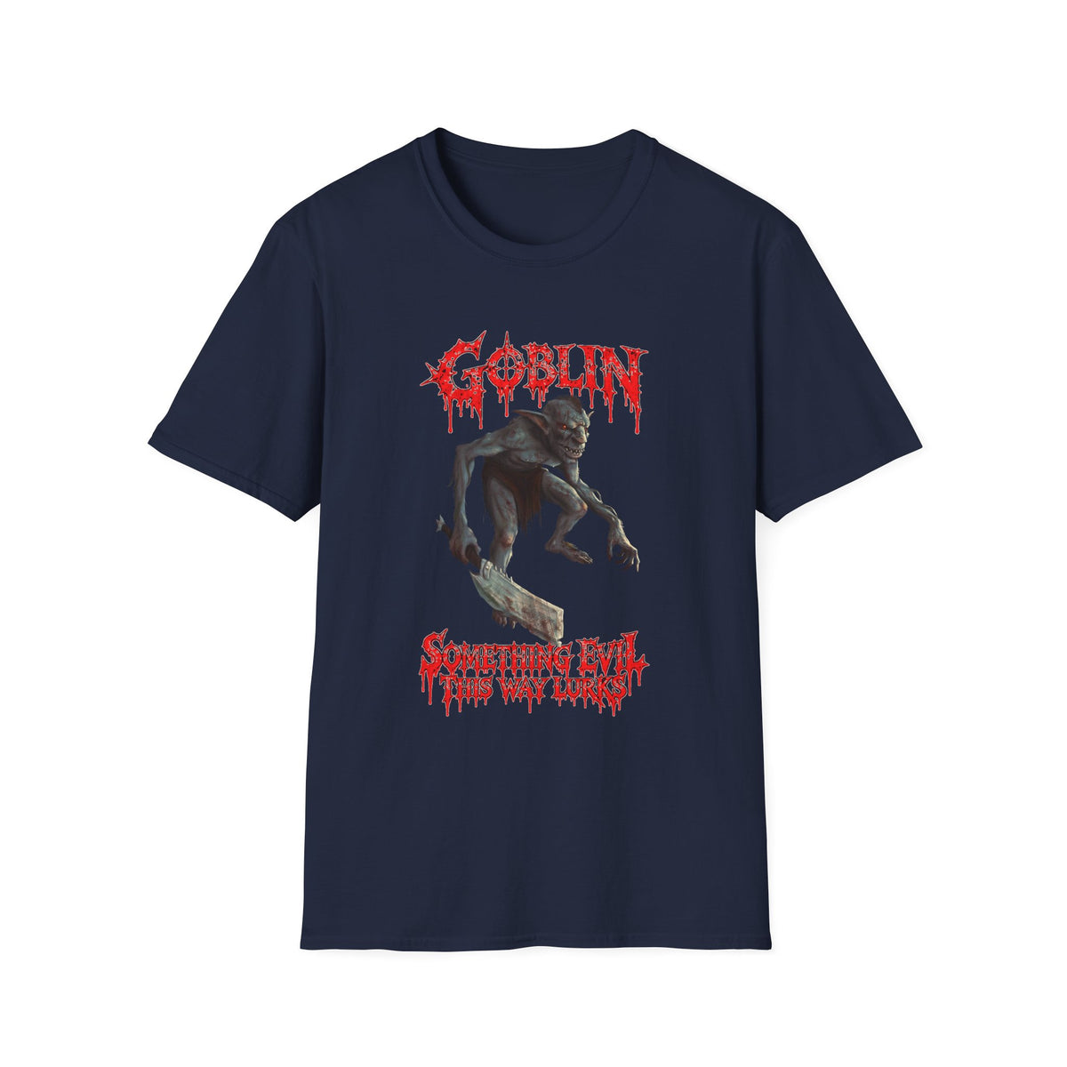 Goblin Horror T-Shirt — 'Something Evil This Way Lurks' Graphic Tee