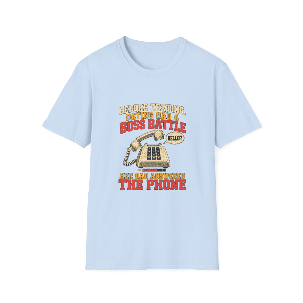 Retro Telephone Boss Battle T-Shirt | Funny Gamer Phone Design
