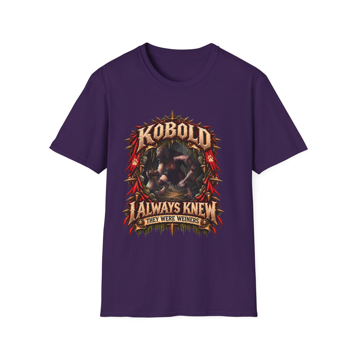 Kobold illustration T-Shirt | Fantasy RPG creature, "I Always Knew They Were Weiners"