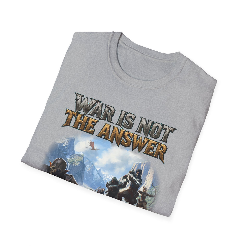 War Is Not The Answer Tee — "Depends On The Question" Graphic T-Shirt