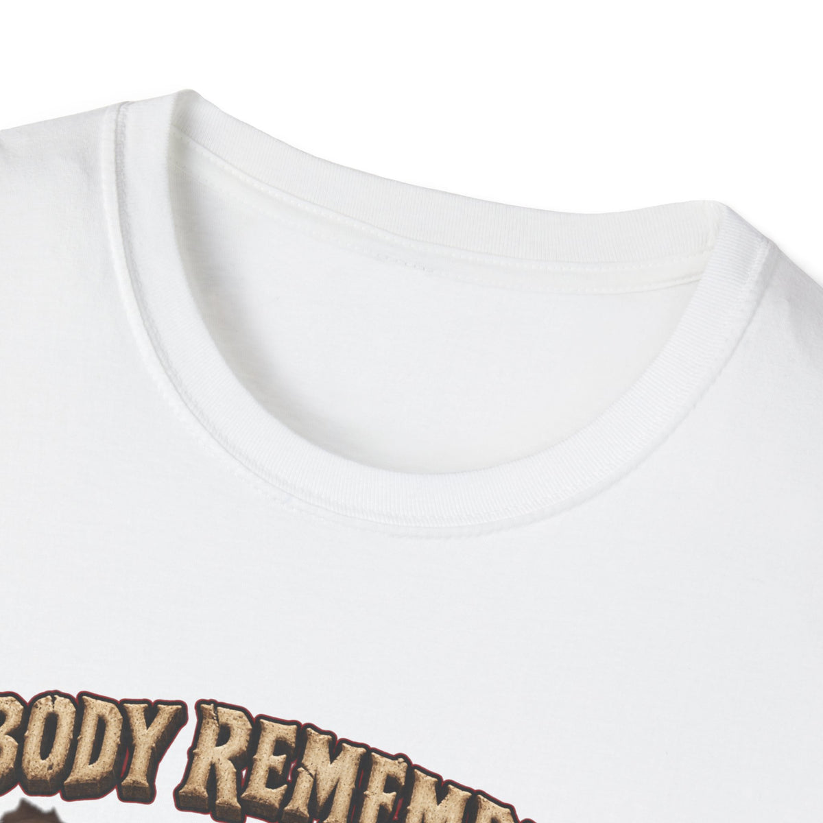 Nobody Remembers Ogre Illustration T-Shirt | Fantasy Warrior, Humorous Text
