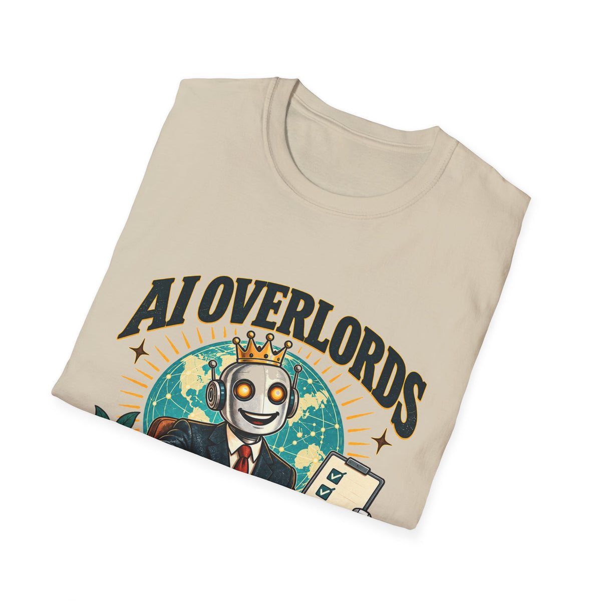 AI Overlords Start Free Trial T-Shirt | Robot Business Illustration
