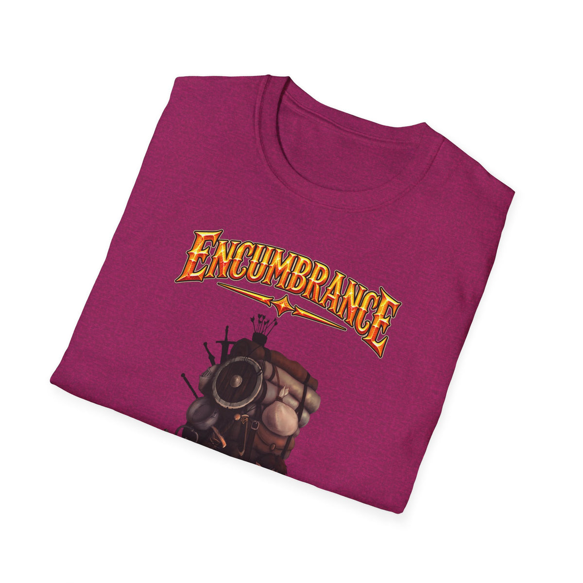 Encumbrance T-Shirt — RPG-Inspired "Encumbrance (noun) — Punishment for successful shopping" Graphic Tee