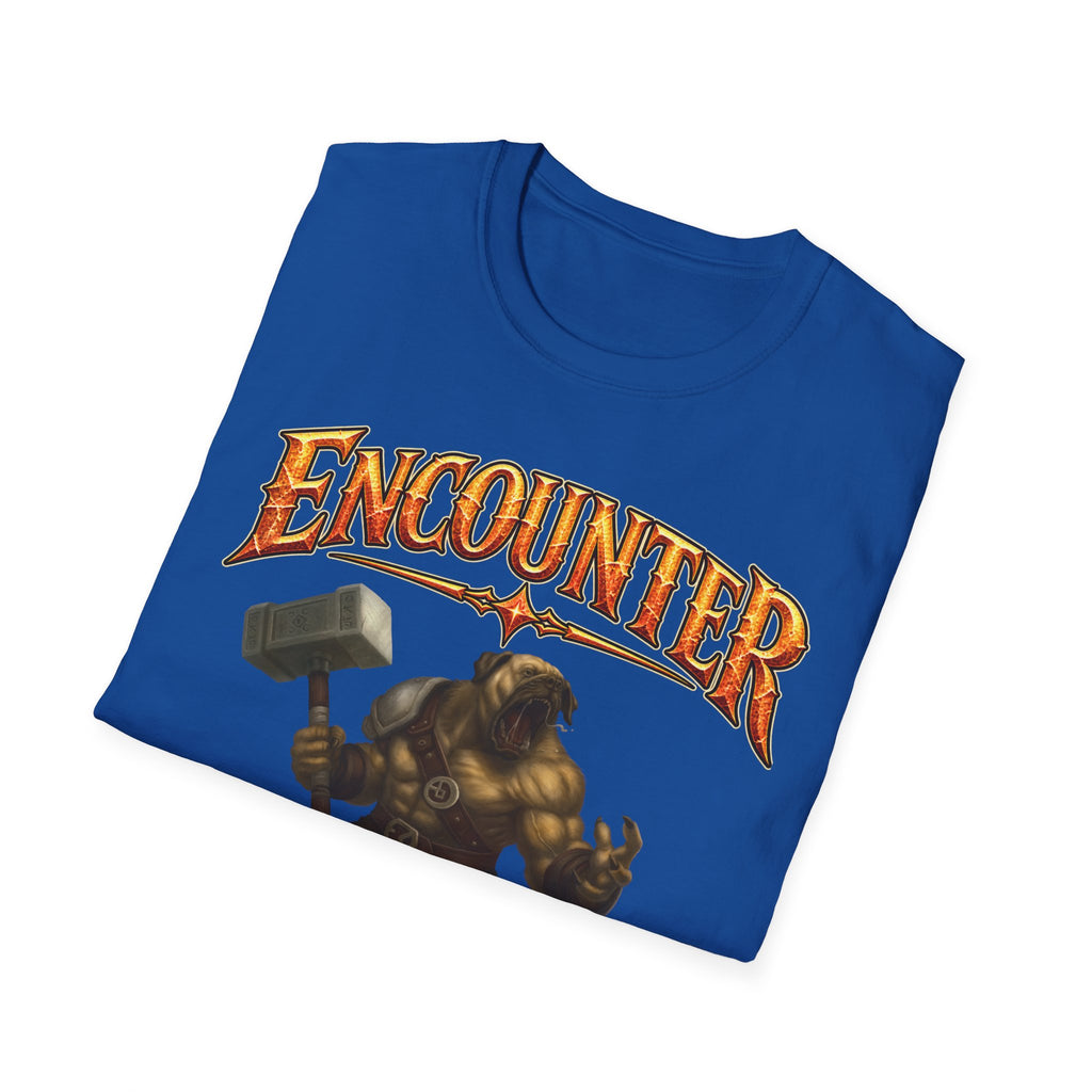 Encounter RPG T-Shirt — "Encounter (noun): The GM’s polite term for attempted murder"